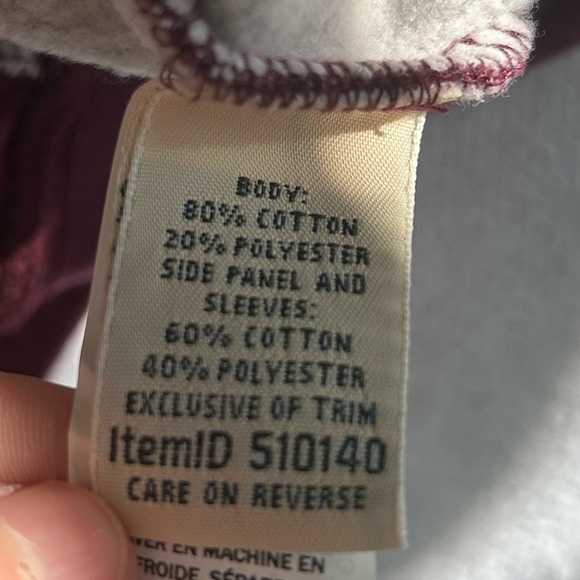 L.L. Bean Quilted Full-Zip Sweater - Deep Purple - Picture 9 of 12